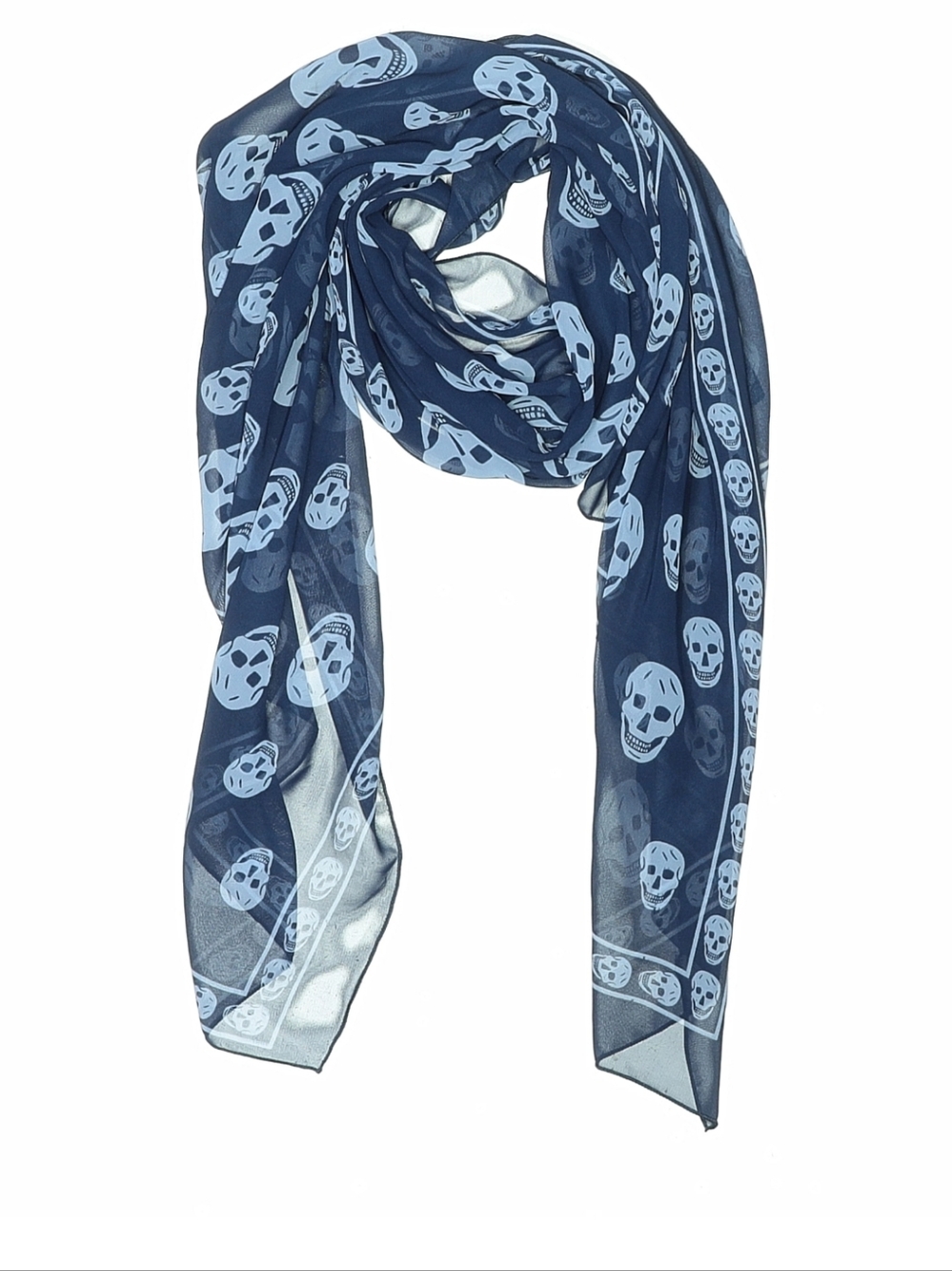 Blue Skull Scarf